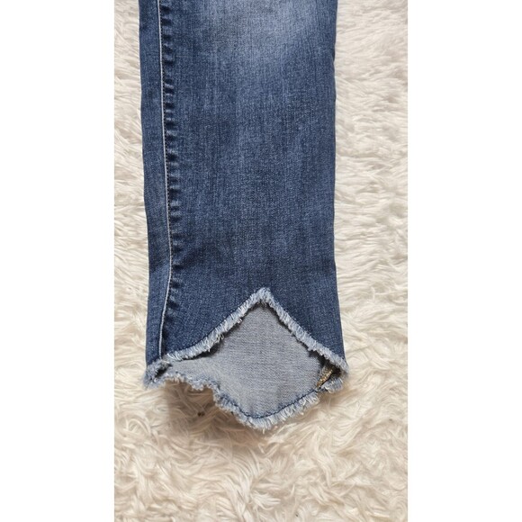 Chico's Jegging Ankle Stretch Raw Hem Pull On Denim Pants Size 8 30x26 - Picture 3 of 12
